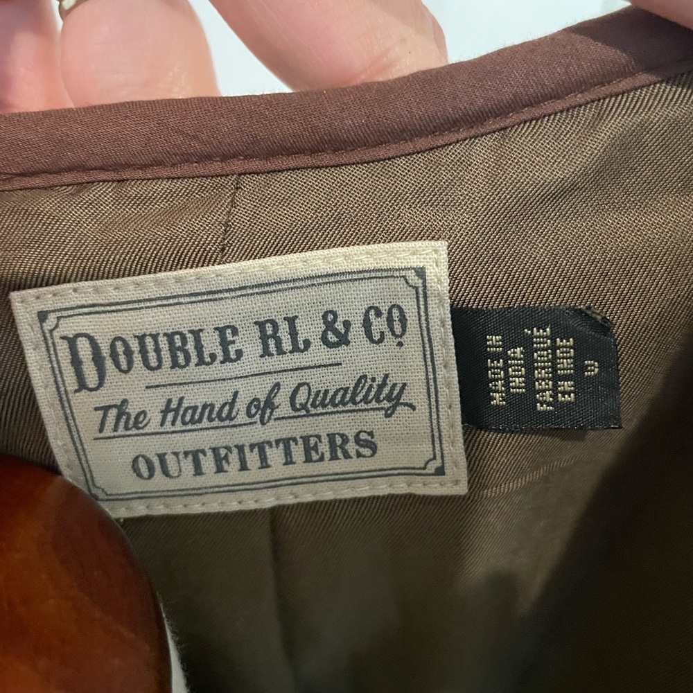 RRL Ralph Lauren Woven Vest with Bird Design - Picture 9 of 13